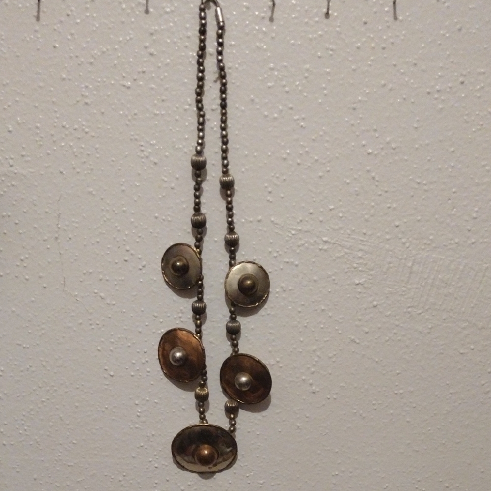 Elegant Brown and Silver Necklace